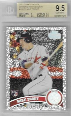 2011 Mike Trout Topps Update Diamond Anniversary RC. Graded BGS 9.5 Gem Mint