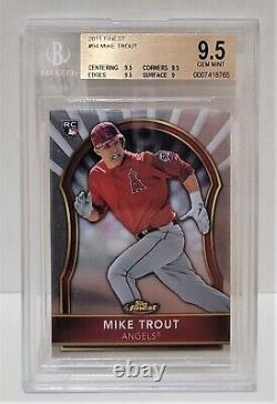 2011 Topps Finest Mike Trout RC #94 BGS 9.5 GEM MINT Angels Rookie