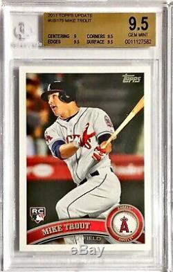 2011 Topps Update MIKE TROUT #US175 Rookie RC BGS 9.5 Gem Mint! Possible PSA 10