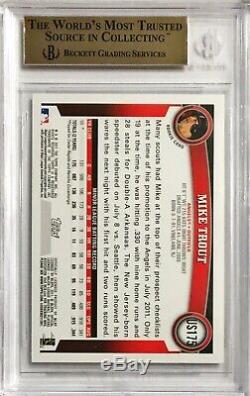 2011 Topps Update MIKE TROUT #US175 Rookie RC BGS 9.5 Gem Mint! Possible PSA 10