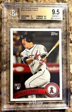 2011 Topps Update Mike Trout RC Rookie BGS 9.5 Gem Mint MVP HOT Angels