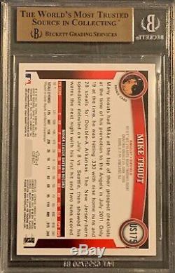 2011 Topps Update Mike Trout Rookie Baseball Card BGS 9.5 Gem Mint RC #US175