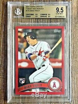 2011 Topps Update Mike Trout TARGET RED BORDER #175 RC SP BGS 9.5 True Gem Mint