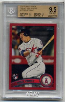 2011 Topps Update Mike Trout Target Red BGS 9.5 True Gem Mint Plus RARE