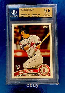 2011 Topps Update Mike Trout US175 Gem Mint RC Rookie Graded BGS 9.5 Becket 9.5