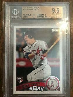 2011 Topps Update #US175 Mike Trout Rookie card BGS 9.5 GEM MINT PSA 10 HOT