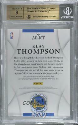 2012-13 Immaculate /100 Klay Thompson BGS 9.5 GEM MINT RPA Rookie Patch Auto RC