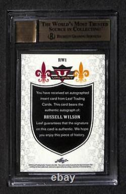 2012 Valiant Draft #RW1 Russell Wilson BGS 9.5 Gem Mint