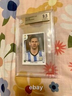 2014 Panini World Cup Stickers #430 Lionel Messi BGS Graded 9.5 Gem Mint
