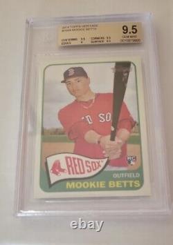 2014 Topps Heritage Mookie Betts RC #H558 BGS 9.5 Gem Mint 9.5