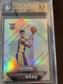 2015-16 panini prizm D'angelo Russell 322 silver BGS gem mint 9.5 Lakers RC