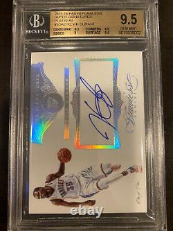 2015 FLAWLESS SUPER SIGN PLATINUM KEVIN DURANT 1 OF 1 BGS 9.5 Gem Mint / Auto 10
