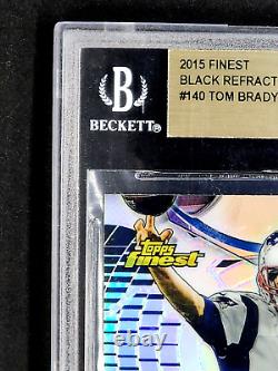 2015 Topps Finest Black Refractor #140 Tom Brady HOF BGS 9.5 Gem Mint POP 7