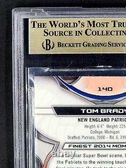 2015 Topps Finest Black Refractor #140 Tom Brady HOF BGS 9.5 Gem Mint POP 7