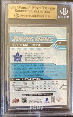 2016-17 Auston Matthews Upper Deck Young Guns Rookie Bgs 9.5 Gem Mint Leafs