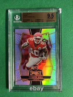 2016 Panini Select Tyreek Hill RC Rookie Holo Prizm Silver BGS 9.5 Gem Mint #170