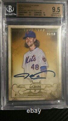 2016 Topps Five Star Jacob DeGrom auto #03/50 NY Mets BGS 9.5 GEM MINT