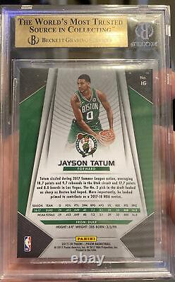 2017-18 Panini Prizm #16 Jayson Tatum Boston Celtics RC Rookie BGS 9.5 GEM MINT