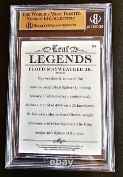2017 Leaf Legends #03 Floyd Mayweather Jr Graded BGS 9.5 GEM MINT