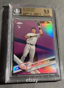 2017 TOPPS CHROME AARON JUDGE RC PINK REFRACTOR BGS 9.5 With 10 GEM MINT #169