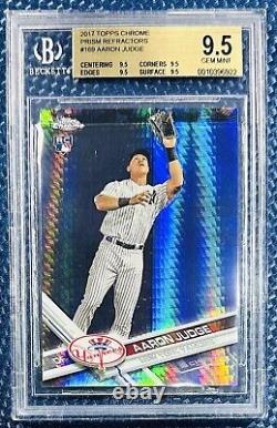 2017 Topps Chrome Aaron Judge PRISM Refractor #169 BGS 9.5 Gem Mint Catching