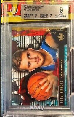 2018-19 Luka Doncic Court Kings Acetate Rookie BGS 9 Mint. 5 From Gem! Pop 40