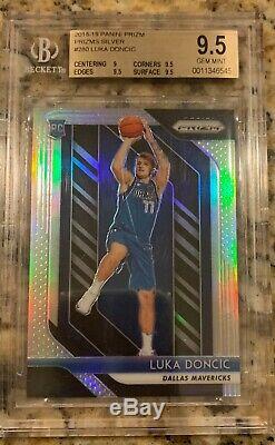 2018-19 Panini Prizm Silver Luka Doncic RC Rookie BGS 9.5 GEM MINT