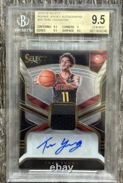 2018-19 Panini Select Trae Young Rookie Patch Auto BGS 9.5 RPA /199 Gem Mint