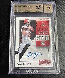 2018 Baker Mayfield Rookie Ticket Contenders RC #101B BGS 9.5 GEM MINT AUTO 10