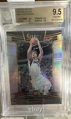 2018 Luka Doncic Select Rookie PRIZMS SILVER BGS 9.5 Gem Mint