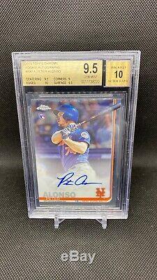 2019 Topps Chrome PETER PETE ALONSO RC Auto BGS 9.5/10 Gem Mint! Mets ROY