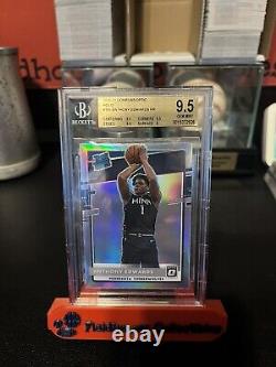 2020-21 Donruss Optic Anthony Edwards Holo Silver Rated Rookie BGS 9.5 GEM MINT