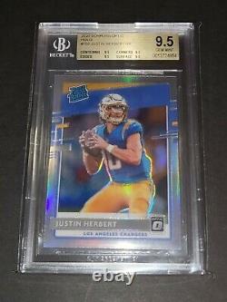 2020 Optic Holo #153 Justin Herbert Rookie BGS 9.5 Gem Mint Rare RC Chargers