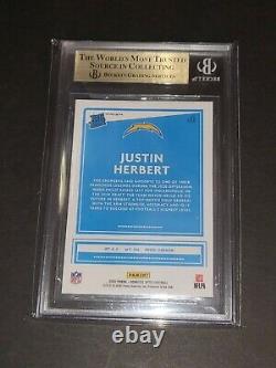 2020 Optic Holo #153 Justin Herbert Rookie BGS 9.5 Gem Mint Rare RC Chargers