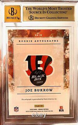 2020 Origins Joe Burrow Rookie Auto 1/1 black box BGS 9.5 gem mint + 10 Surface