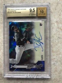 2020 Topps Chrome Sapphire DYLAN CEASE Rookie Auto Refractor RC BGS 9.5 GEM MINT
