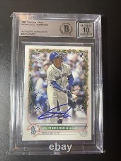 2022 Topps Holiday Julio Rodriguez RC #HW44 BGS 10 GEM MINT ROOKIE CARD AUTO