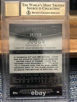 BGS 10/9.5 Gem Mint Bowman Sterling Green Refractor Aaron Judge RC AUTO 45/125