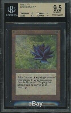 BGS 9.5 Black Lotus Alpha Gem Mint 2x 10s B++ Magic the Gathering MTG 1993
