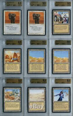 BGS 9.5 Gem Mint Graded Arabian Nights Full Set MtG Magic the Gathering Cards