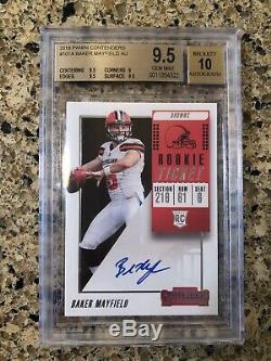 Baker Mayfield 2018 PANINI CONTENDERS ROOKIE TICKET AUTO BGS 9.5 GEM MINT HOT