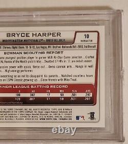 Bryce Harper RC 2012 Bowman Chrome Draft Refractor Blue #/250 BGS 9.5 GEM MINT