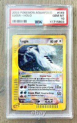 Crystal Lugia Holo Pokemon Card e-Aquapolis 149/147 BGS PSA Gem Mint 10