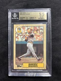 GEM MINT 1987 Topps Baseball Barry Bonds BGS 9.5