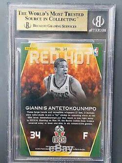 Giannis Antetokounmpo 2013-14 Panini Select Red Hot Rookie Rc Bgs 9.5 Gem Mint