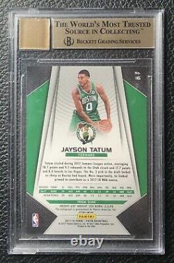 Jayson Tatum 2017 Panini Prizm Silver Rookie Auto Rc Gem Mint Bgs 9.5/10 Celtics