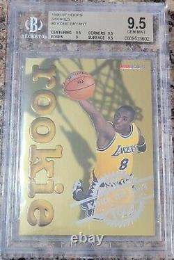 KOBE BRYANT 1996-97 Skybox NBA Hoops Rookies #3 Gold RC BGS 9.5 GEM MINT
