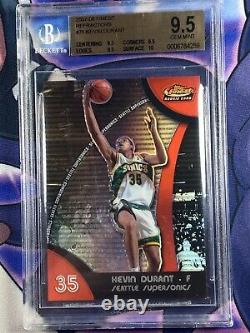 Kevin Durant 2007-08 Topps Finest #71 Rookie BGS 9.5 GEM MINT +PLUS Refractor RC