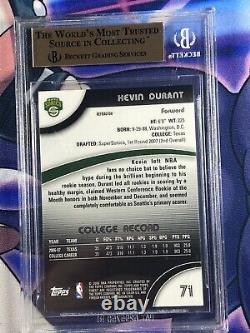 Kevin Durant 2007-08 Topps Finest #71 Rookie BGS 9.5 GEM MINT +PLUS Refractor RC