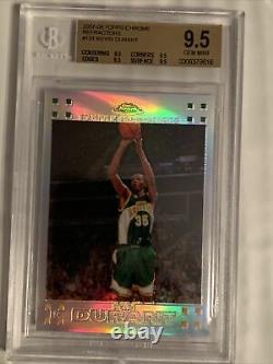 Kevin Durant 2007 2008 Topps Chrome Refractor RC Gem Mint BGS 9.5 QUAD 9.5 Subs